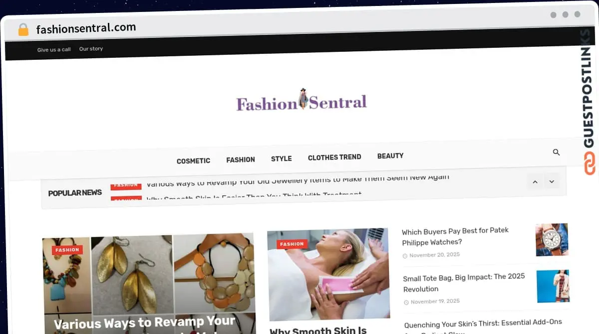 Publish Guest Post on fashionsentral.com