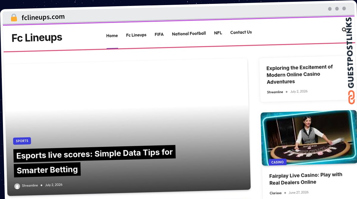 Publish Guest Post on fclineups.com