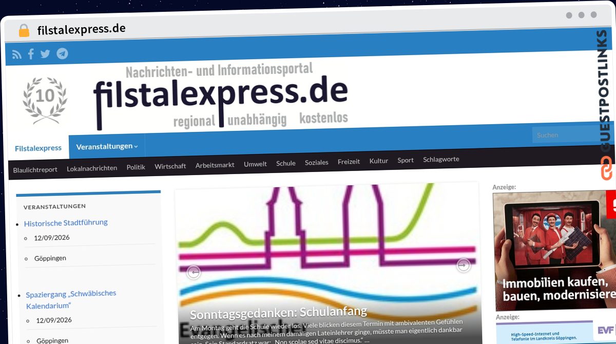 Publish Guest Post on filstalexpress.de