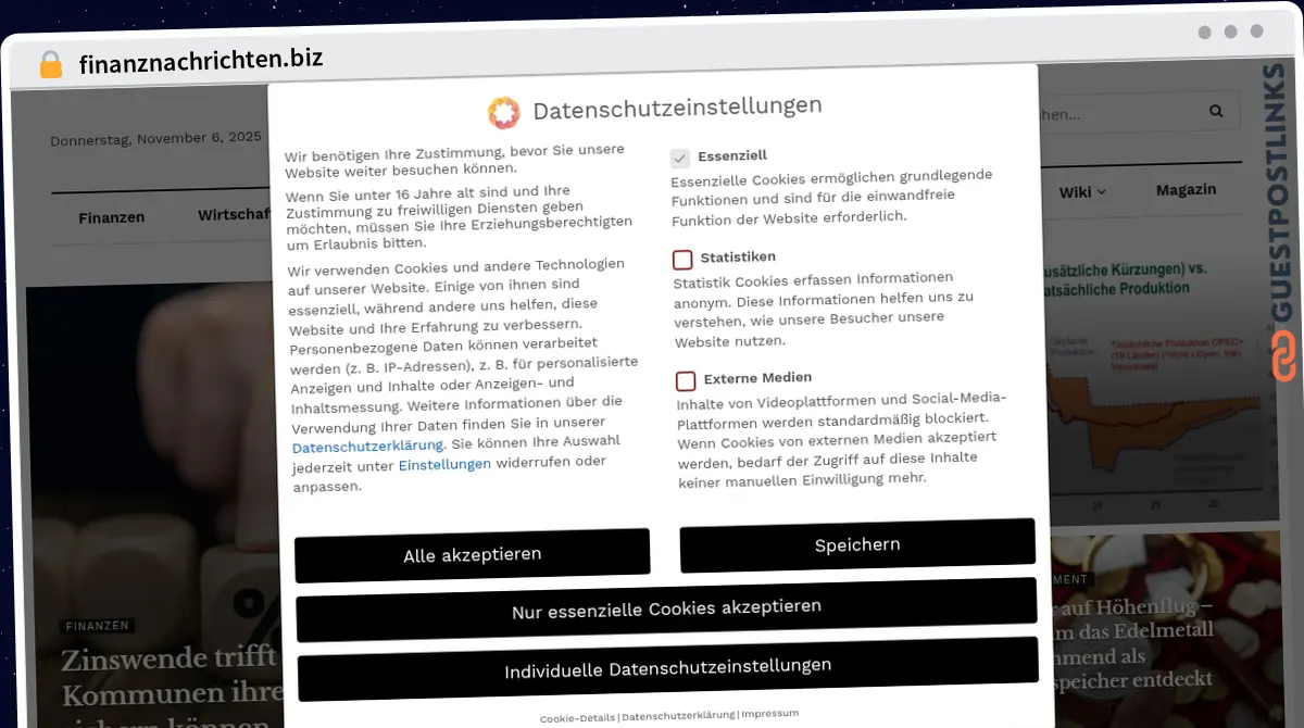 Publish Guest Post on finanznachrichten.biz
