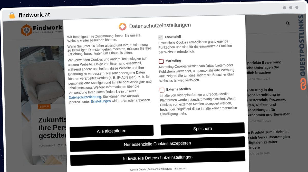 Publish Guest Post on findwork.at