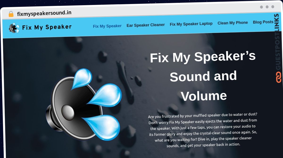 Publish Guest Post on fixmyspeakersound.in