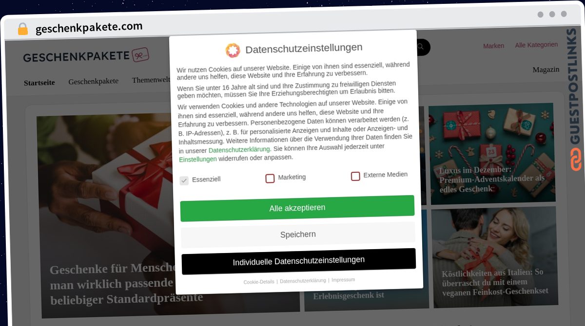 Publish Guest Post on geschenkpakete.com