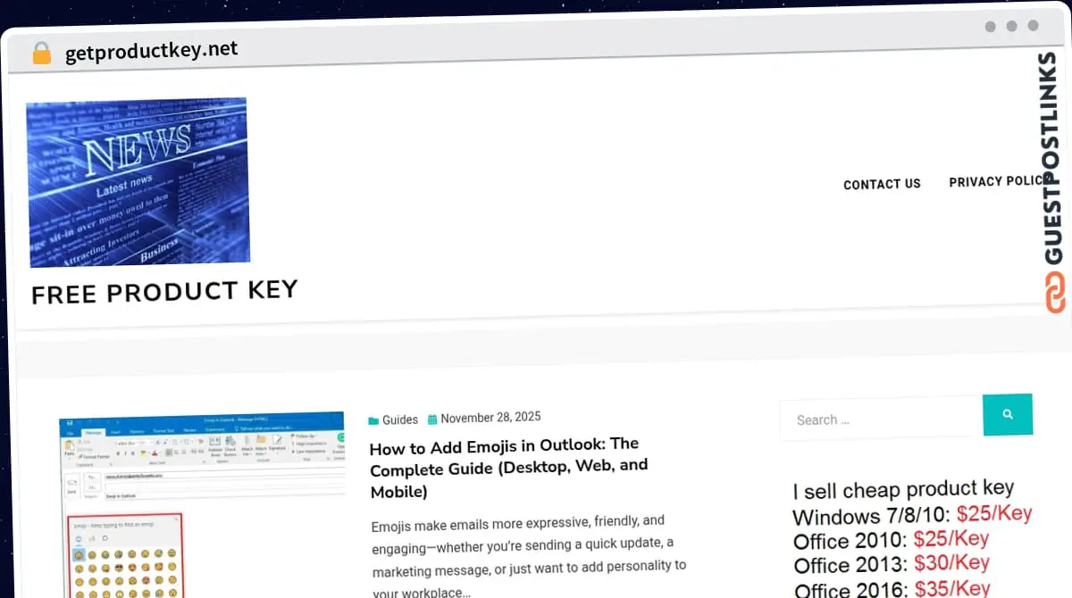Publish Guest Post on getproductkey.net