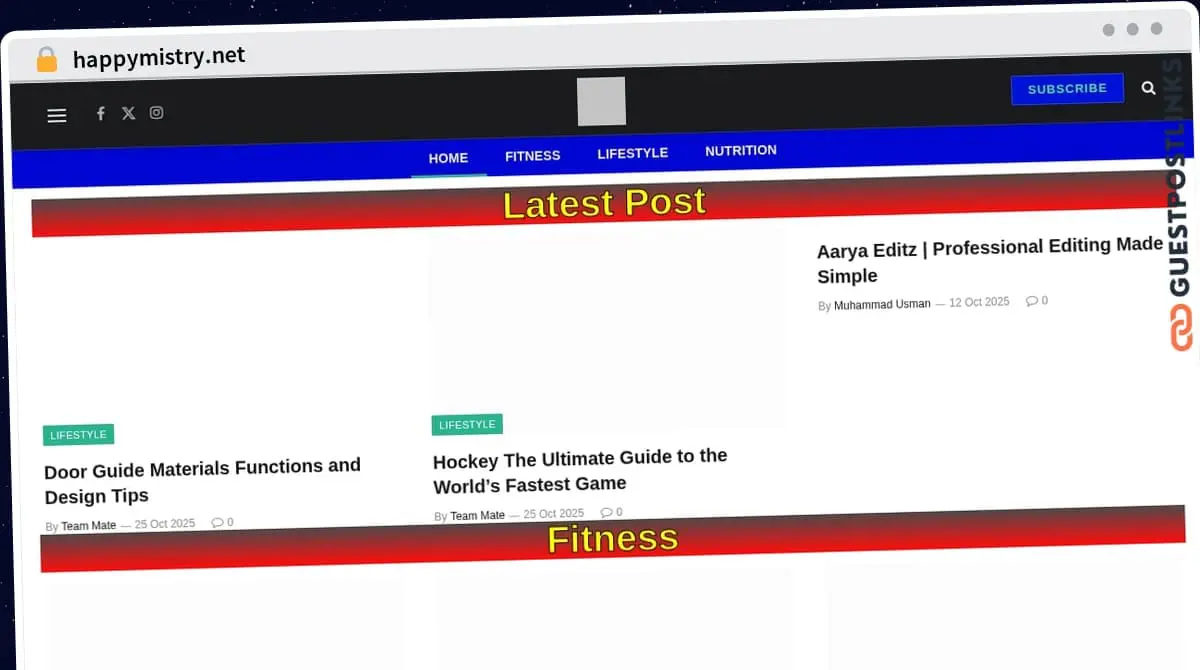 Publish Guest Post on happymistry.net