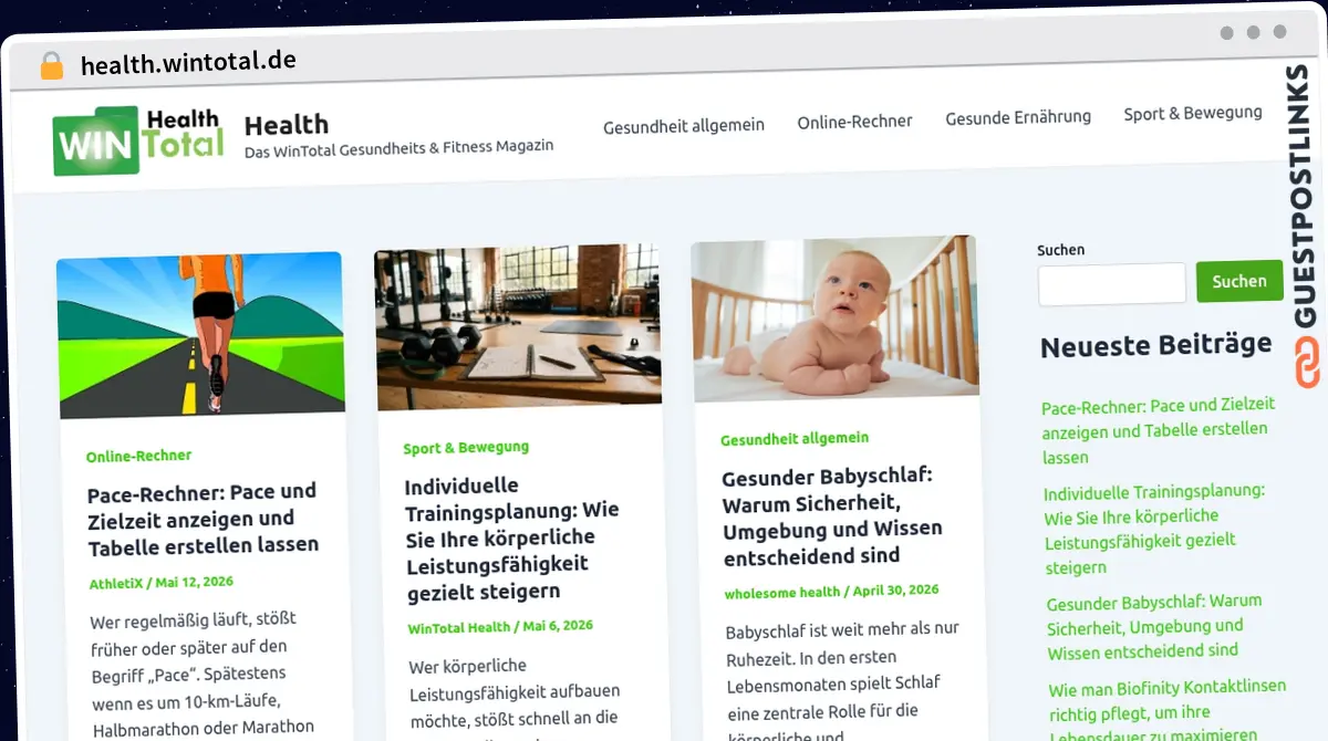 Publish Guest Post on health.wintotal.de