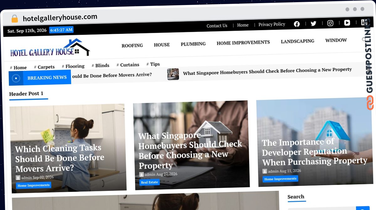 Publish Guest Post on hotelgalleryhouse.com