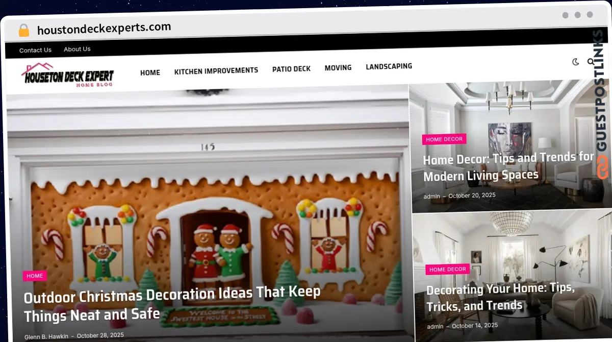 Publish Guest Post on houstondeckexperts.com