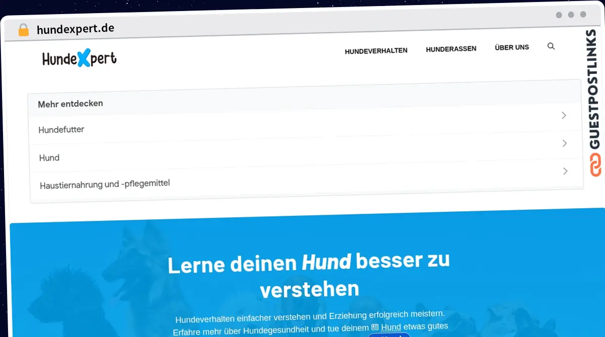 Publish Guest Post on hundexpert.de