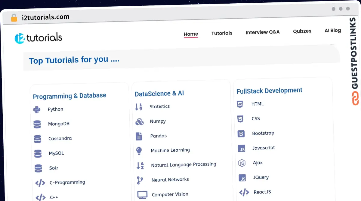 Publish Guest Post on i2tutorials.com
