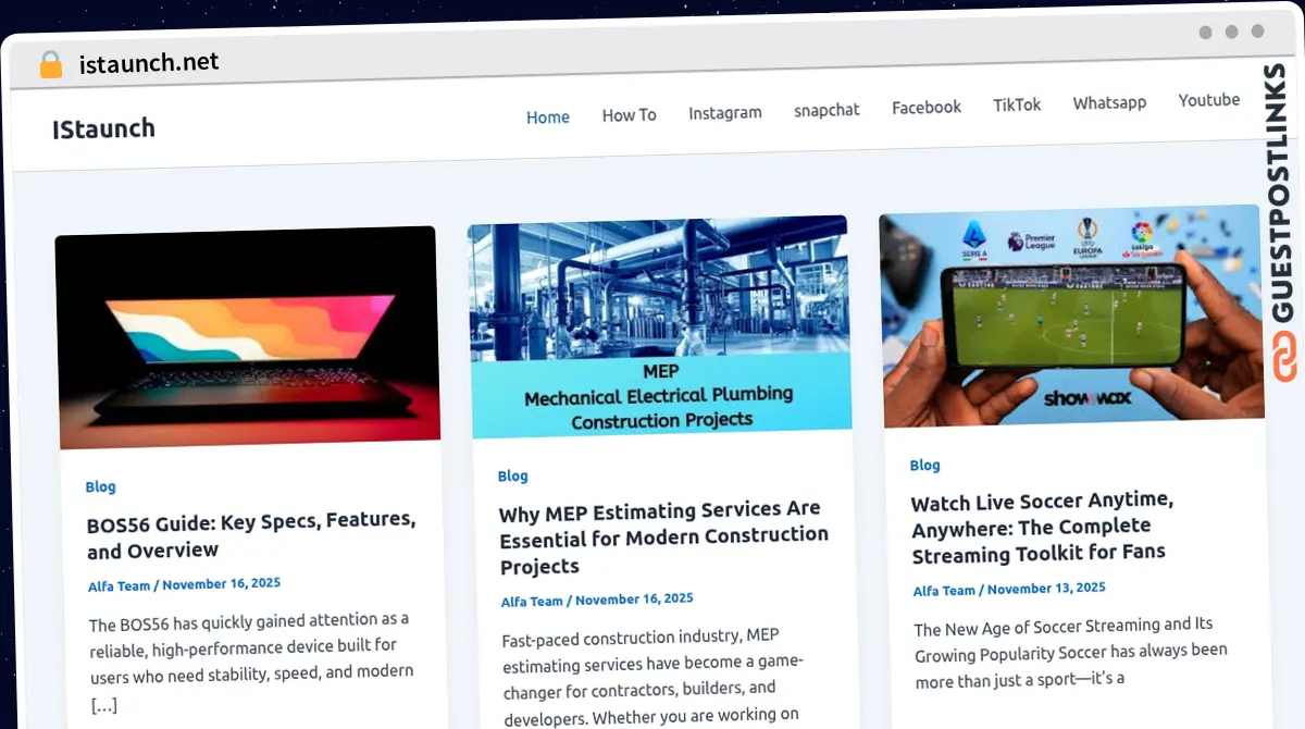 Publish Guest Post on istaunch.net