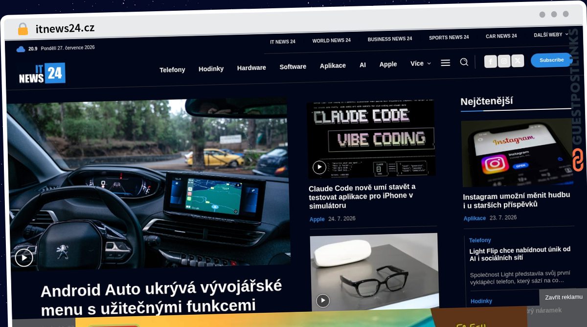 Publish Guest Post on itnews24.cz