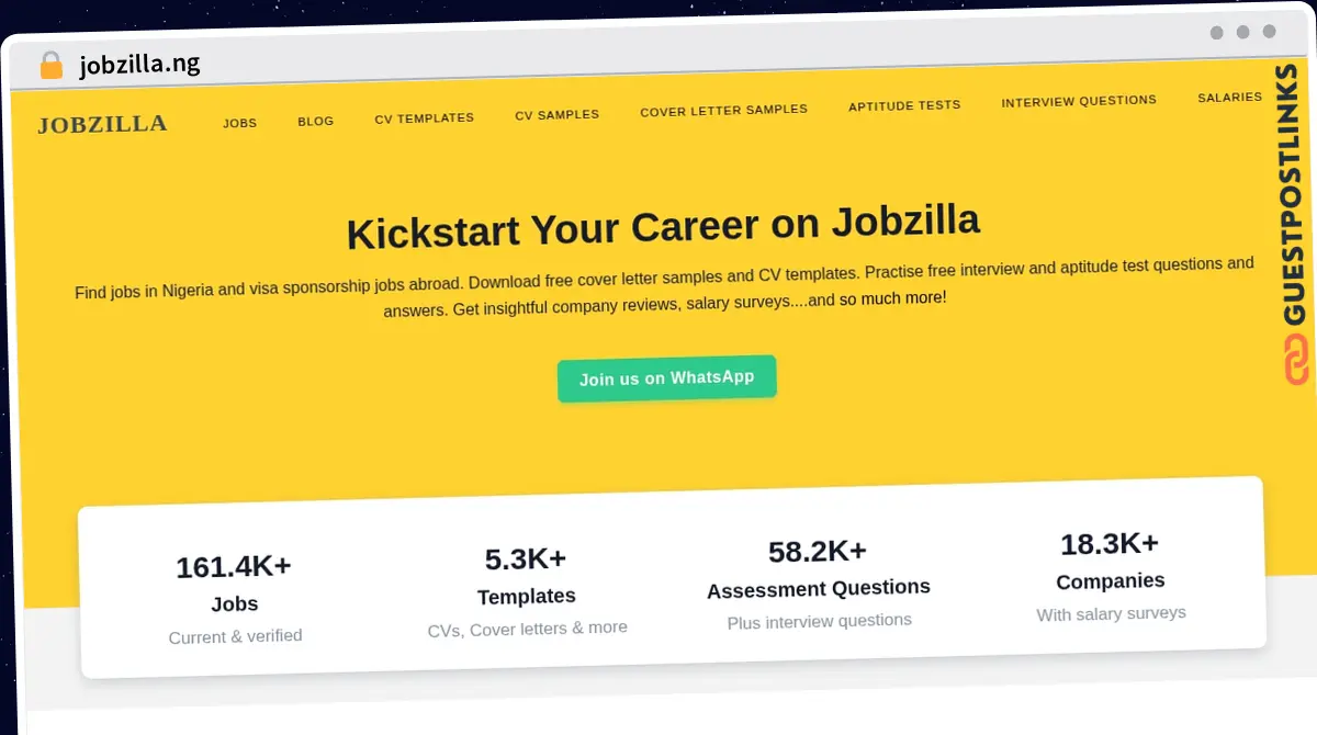 Publish Guest Post on jobzilla.ng