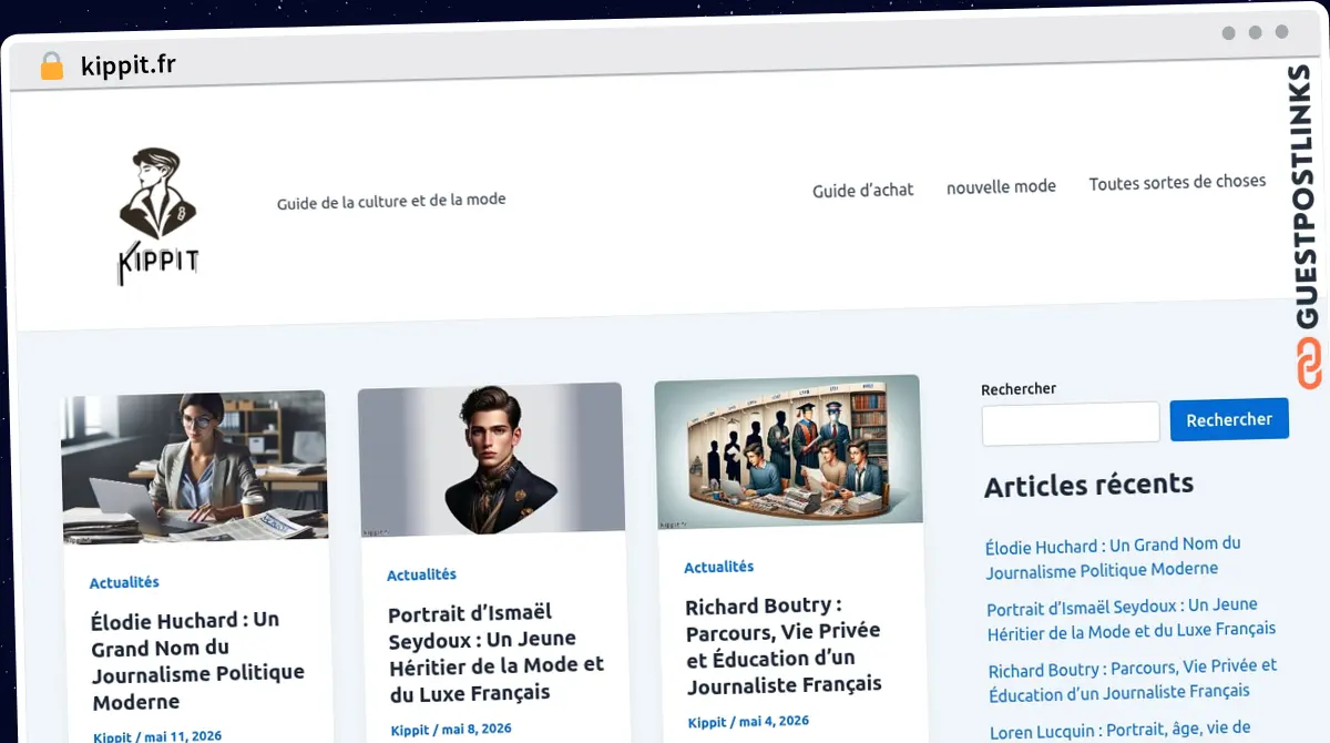 Publish Guest Post on kippit.fr