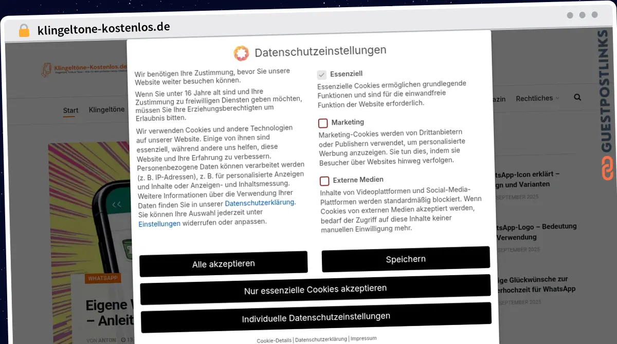 Publish Guest Post on klingeltone-kostenlos.de