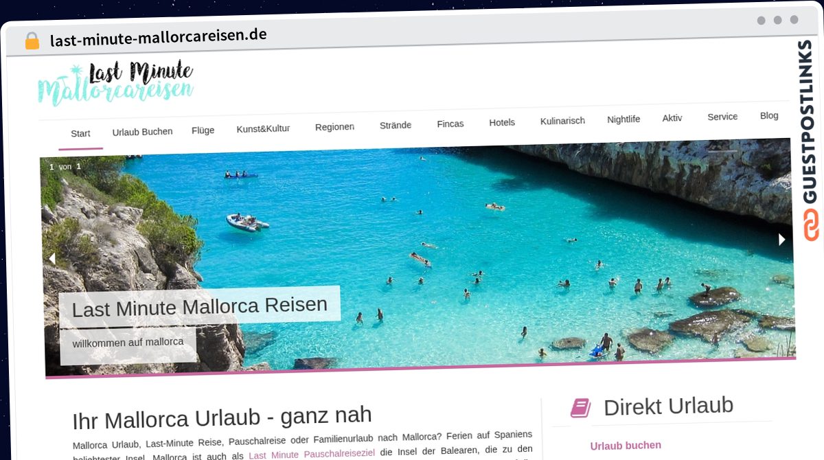 Publish Guest Post on last-minute-mallorcareisen.de