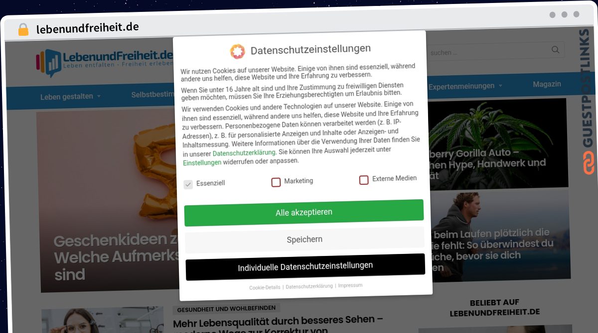 Publish Guest Post on lebenundfreiheit.de