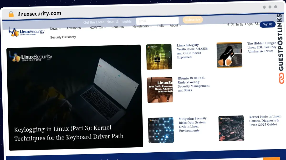 Publish Guest Post on linuxsecurity.com