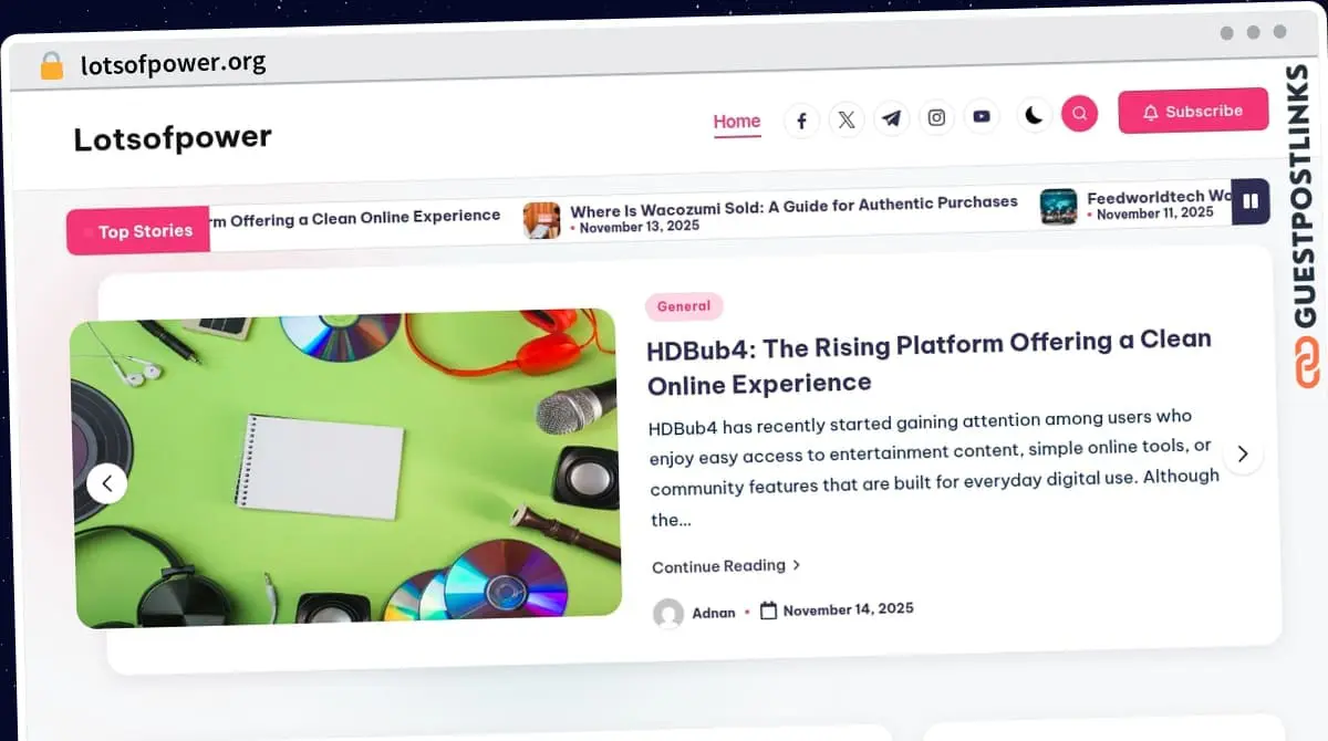 Publish Guest Post on lotsofpower.org