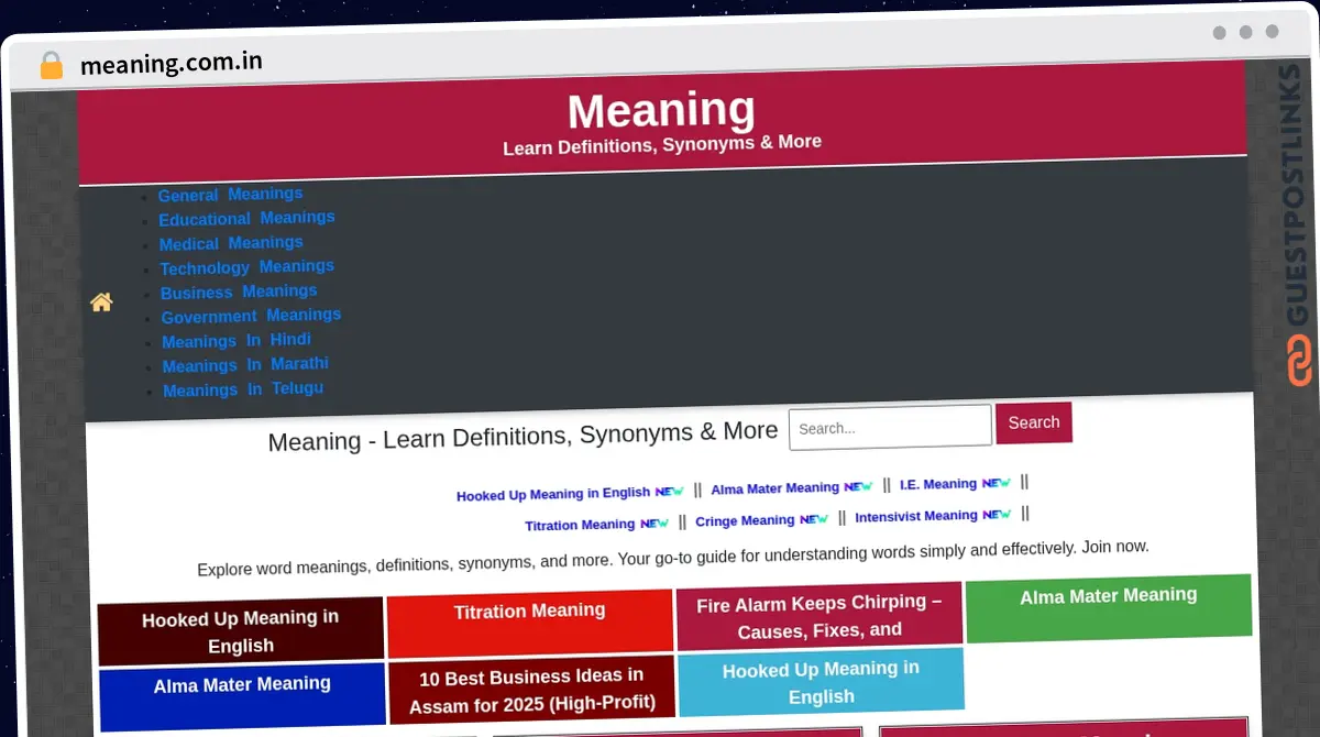 Publish Guest Post on meaning.com.in