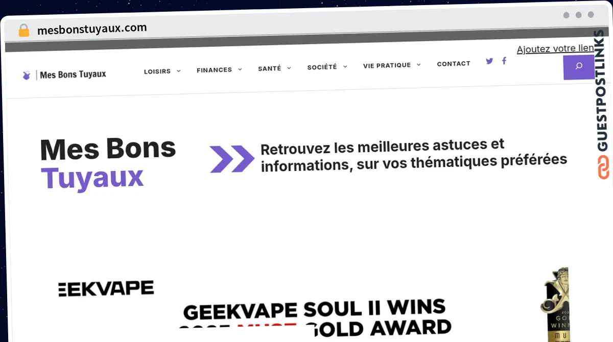 Publish Guest Post on mesbonstuyaux.com