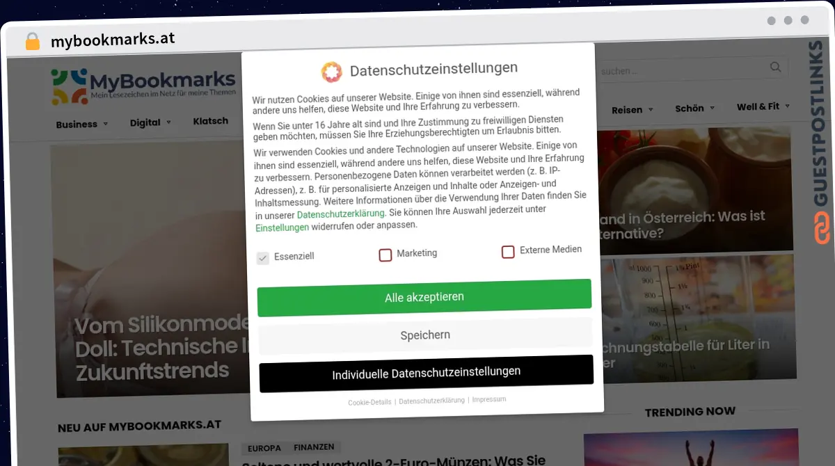 Publish Guest Post on mybookmarks.at