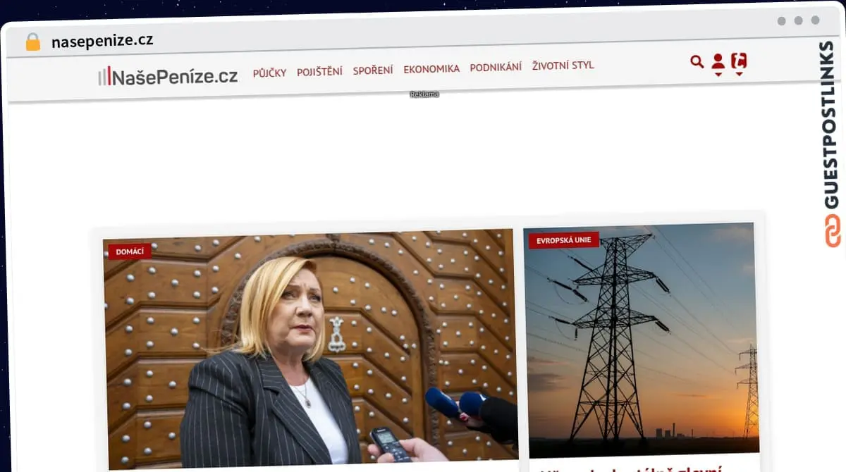 Publish Guest Post on nasepenize.cz
