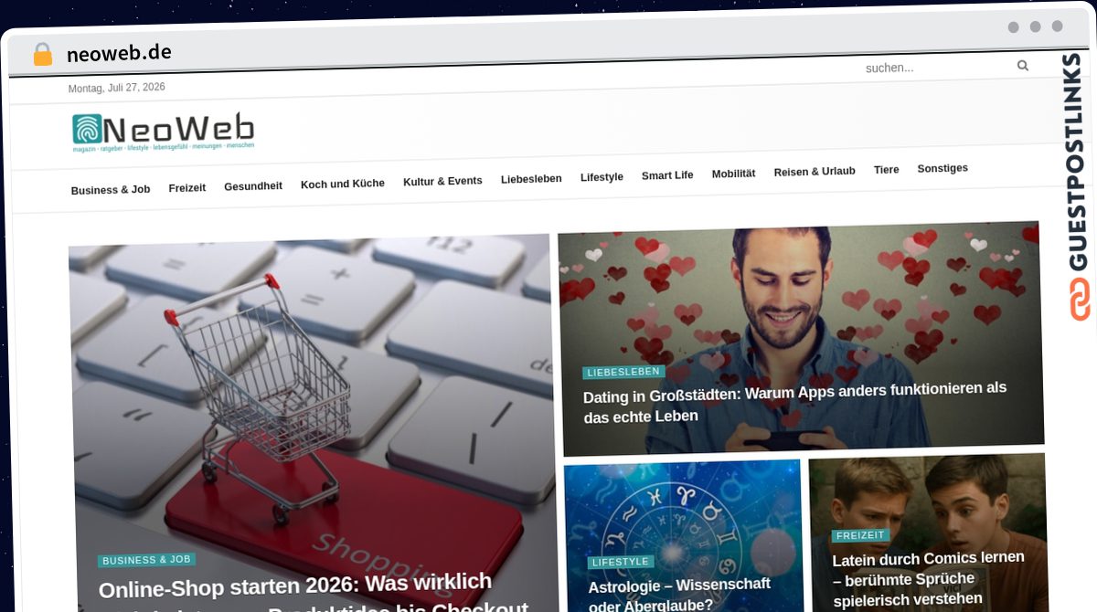 Publish Guest Post on neoweb.de