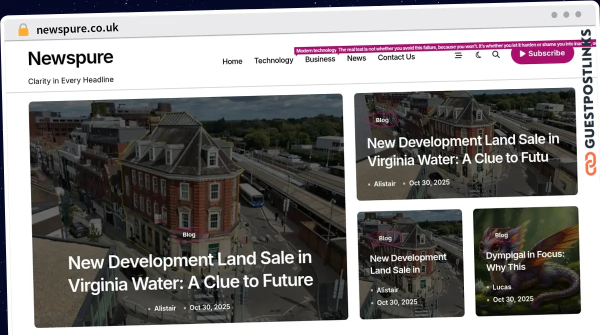 Publish Guest Post on newspure.co.uk