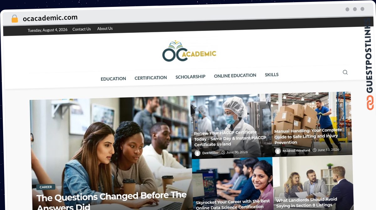 Publish Guest Post on ocacademic.com