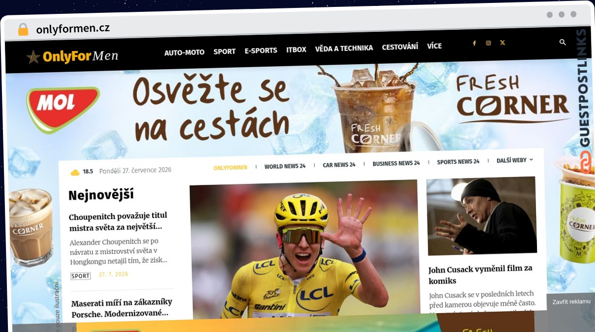 Publish Guest Post on onlyformen.cz