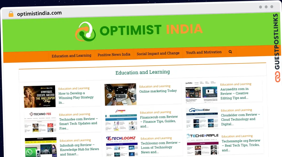 Publish Guest Post on optimistindia.com