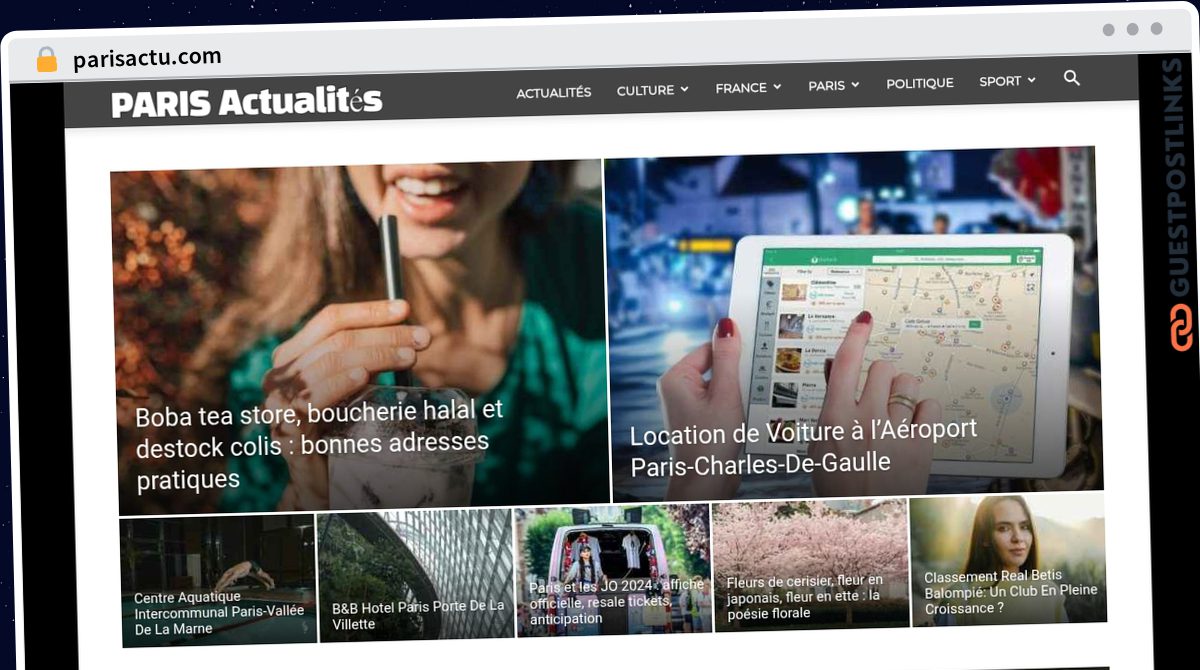 Publish Guest Post on parisactu.com