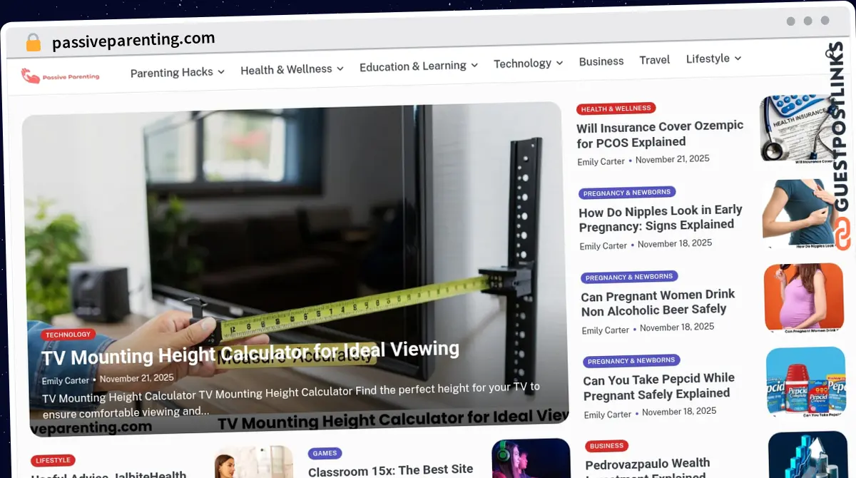 Publish Guest Post on passiveparenting.com