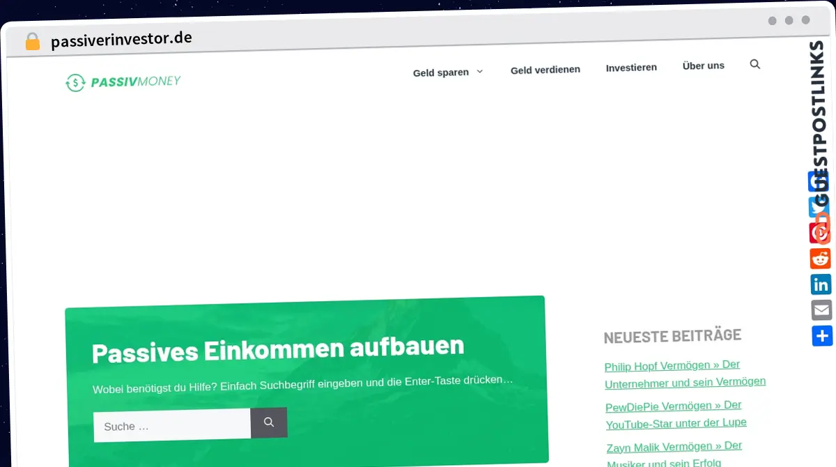 Publish Guest Post on passiverinvestor.de
