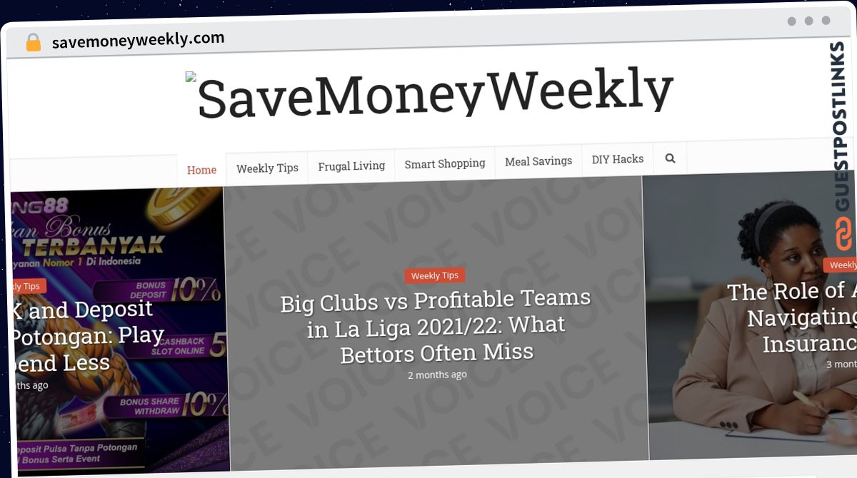 Publish Guest Post on savemoneyweekly.com