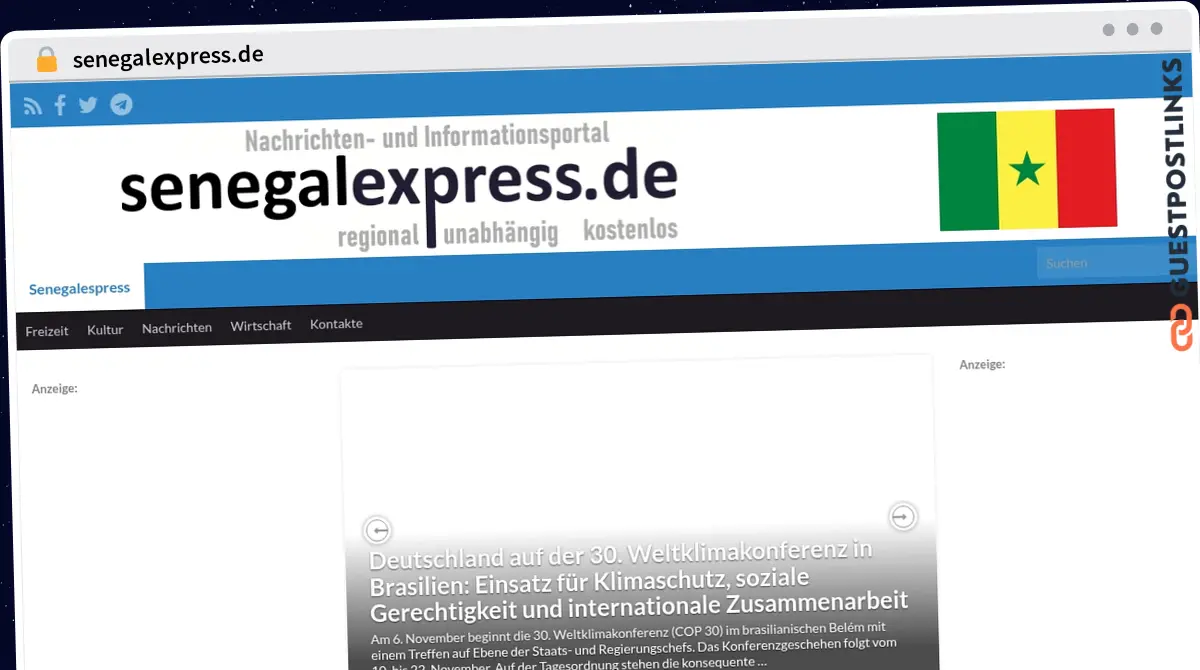 Publish Guest Post on senegalexpress.de