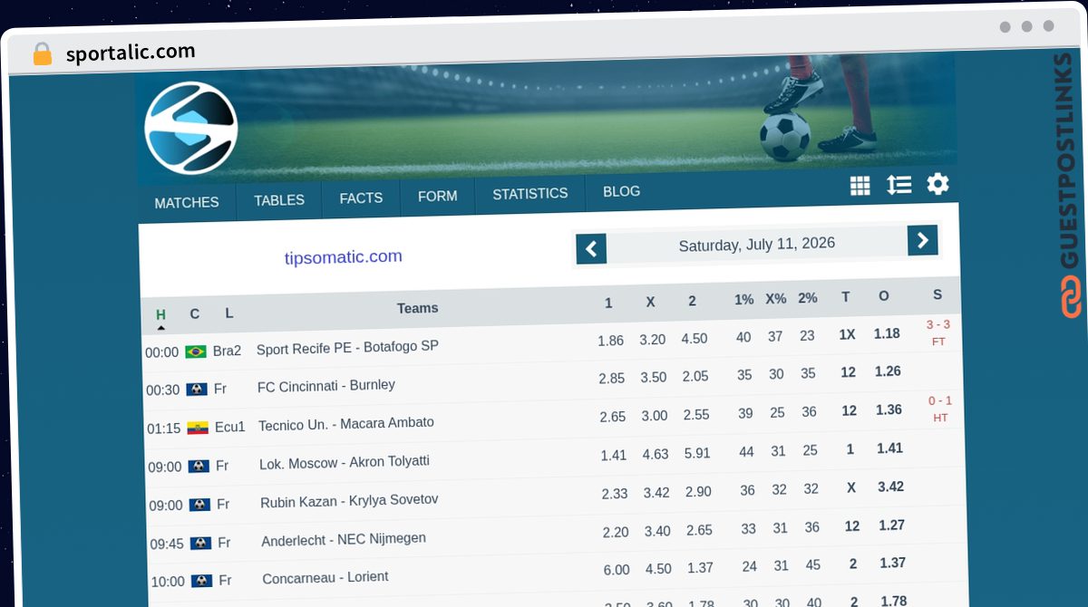 Publish Guest Post on sportalic.com