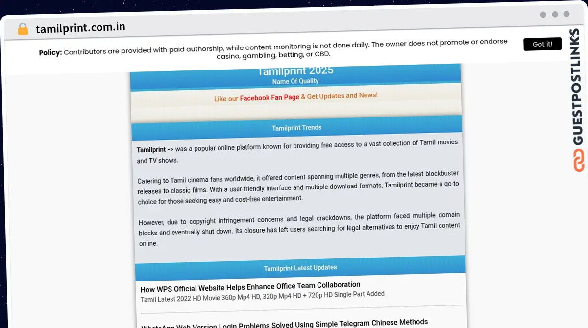 Publish Guest Post on tamilprint.com.in