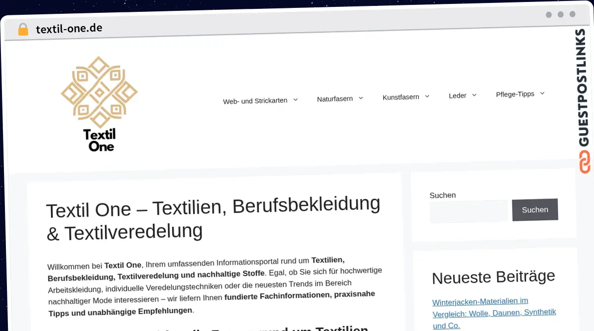 Publish Guest Post on textil-one.de
