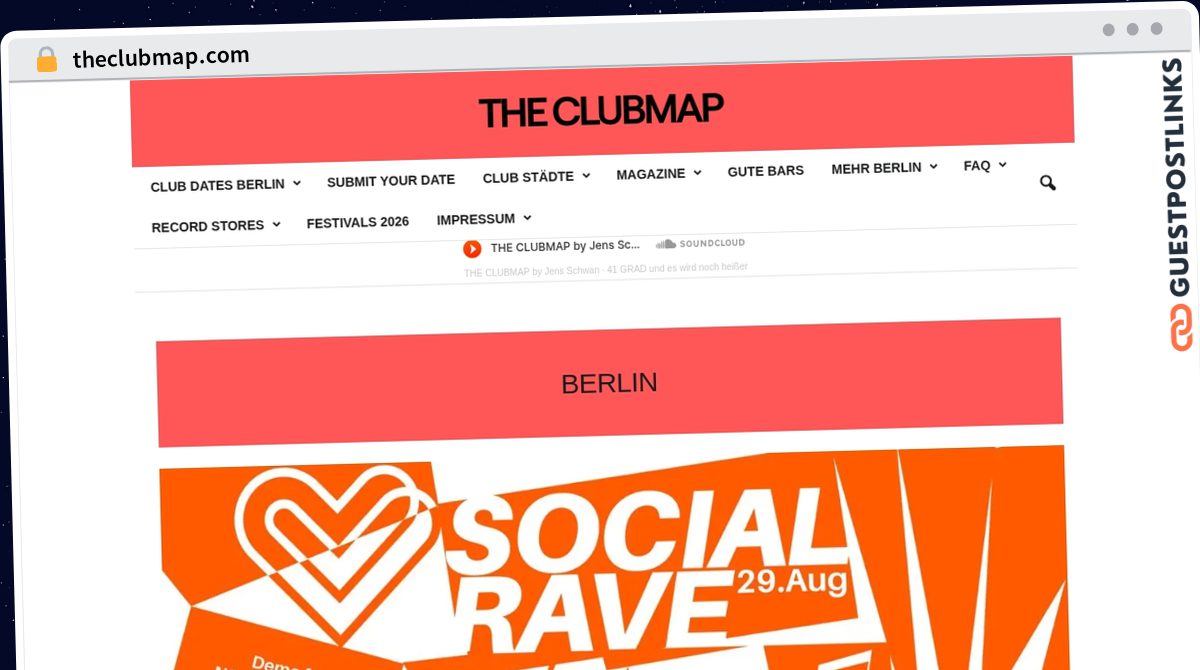 Publish Guest Post on theclubmap.com