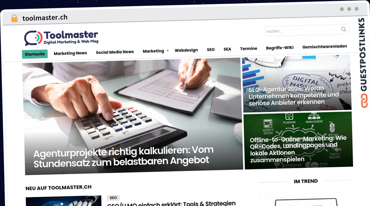 Publish Guest Post on toolmaster.ch