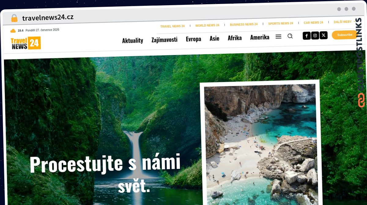 Publish Guest Post on travelnews24.cz