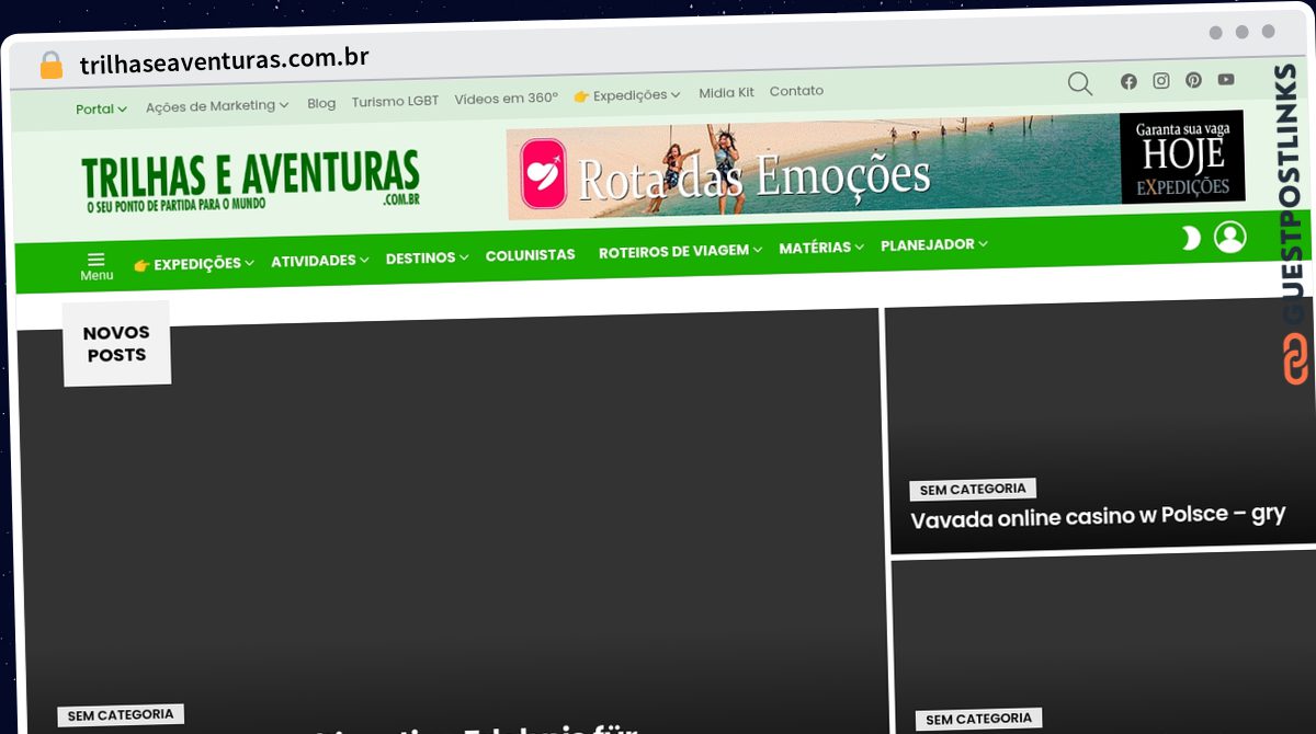 Publish Guest Post on trilhaseaventuras.com.br