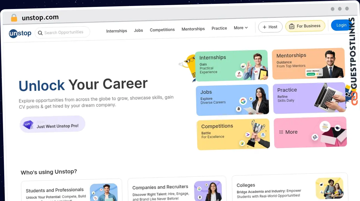Publish Guest Post on unstop.com