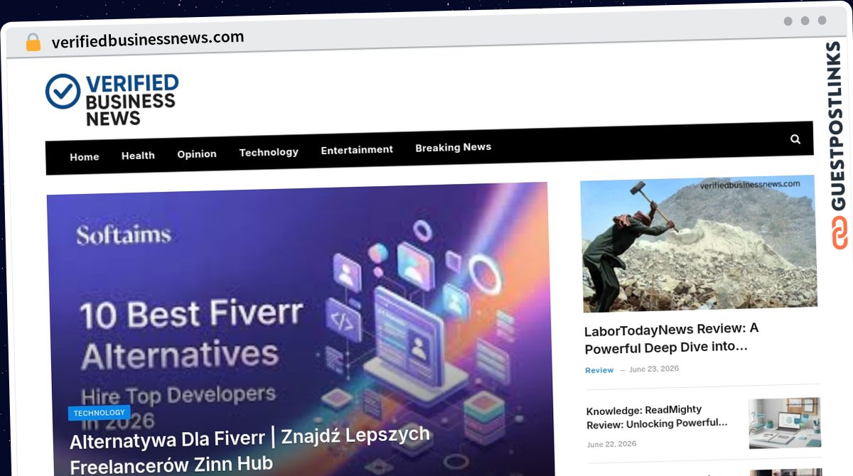 Publish Guest Post on verifiedbusinessnews.com