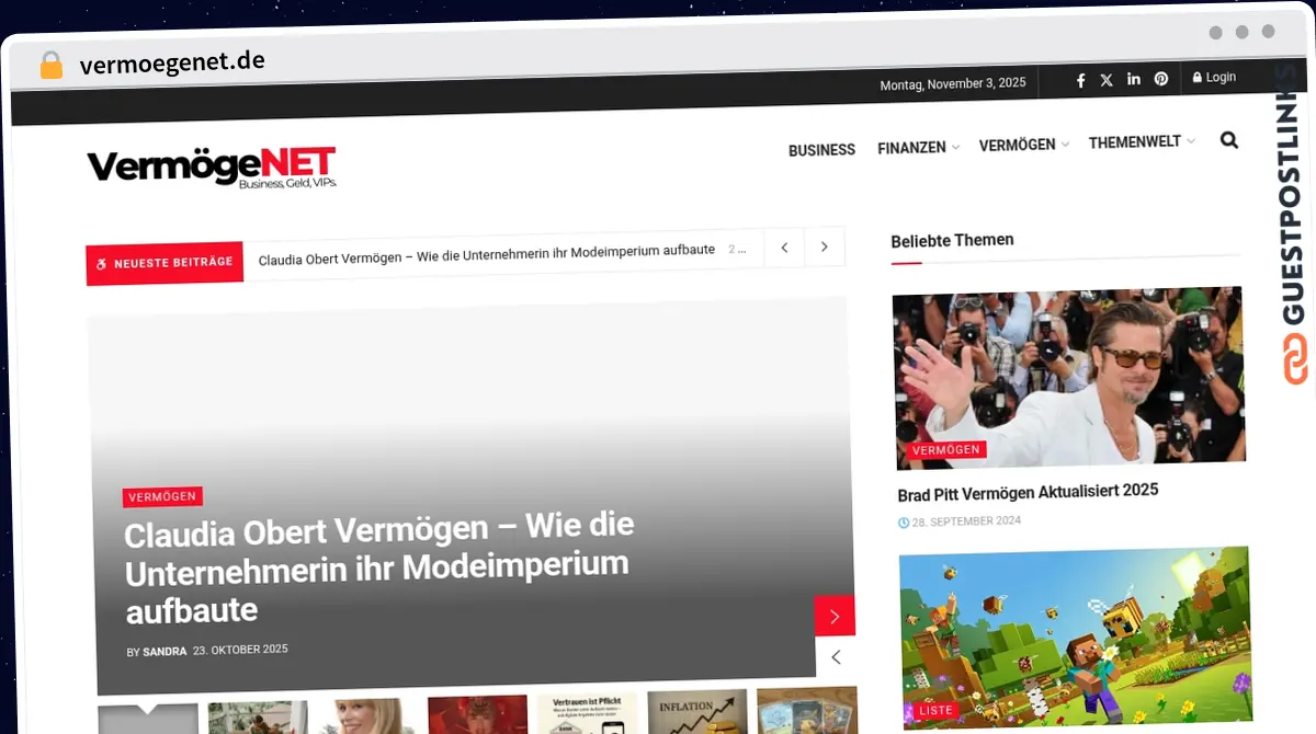 Publish Guest Post on vermoegenet.de