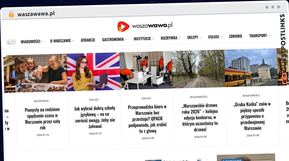 Publish Guest Post on waszawawa.pl