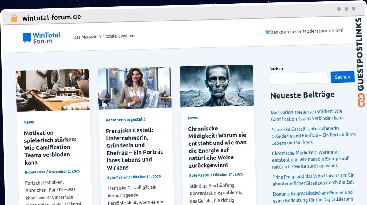 Publish Guest Post on wintotal-forum.de