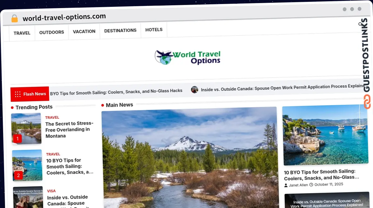 Publish Guest Post on world-travel-options.com